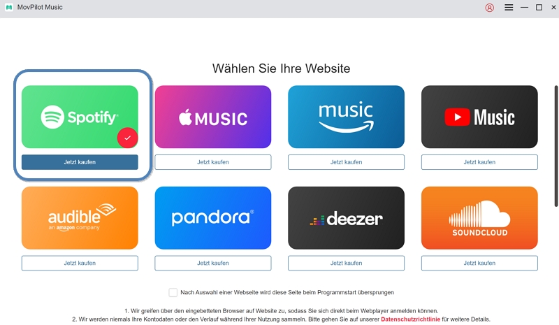 Professionelle Spotify Downloader - schritt 1