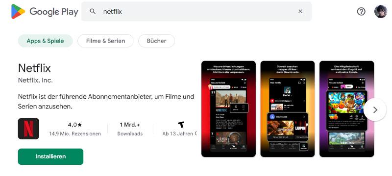 Netflix App auf Chromebook installieren
