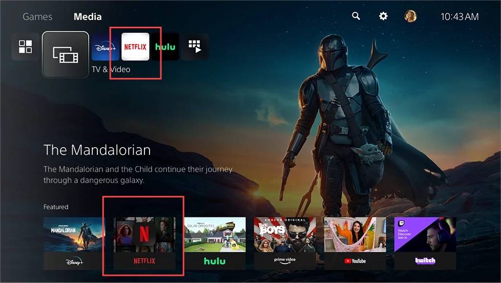 Netflix-App auf Ihre PS5 starten