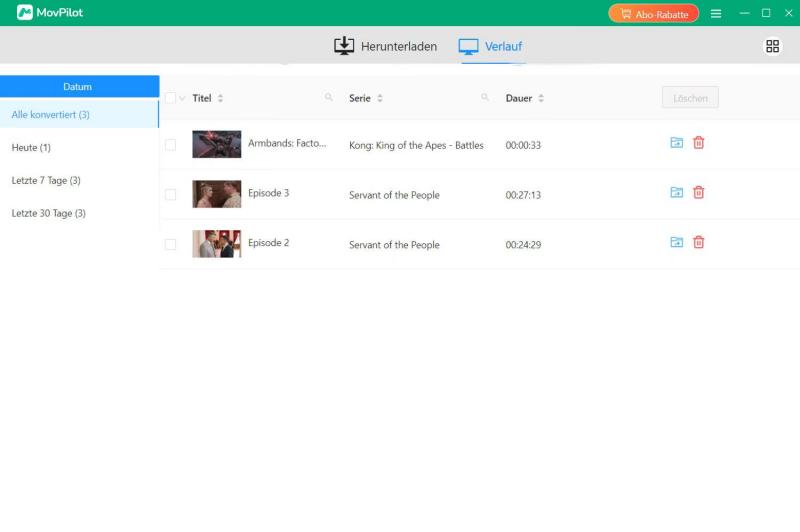 Netflix-Download-Verlauf anzeigen