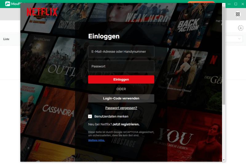 Netlfix-Konto sich anmelden