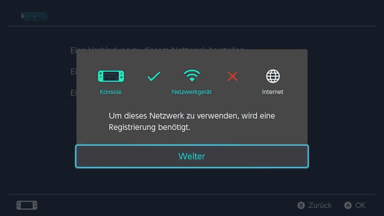 Nintendo Switch WLAN registrieren