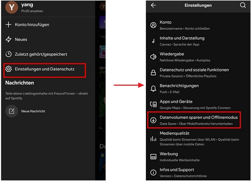 Offline-Modus aktivieren auf dem Smartphone - schritt 3