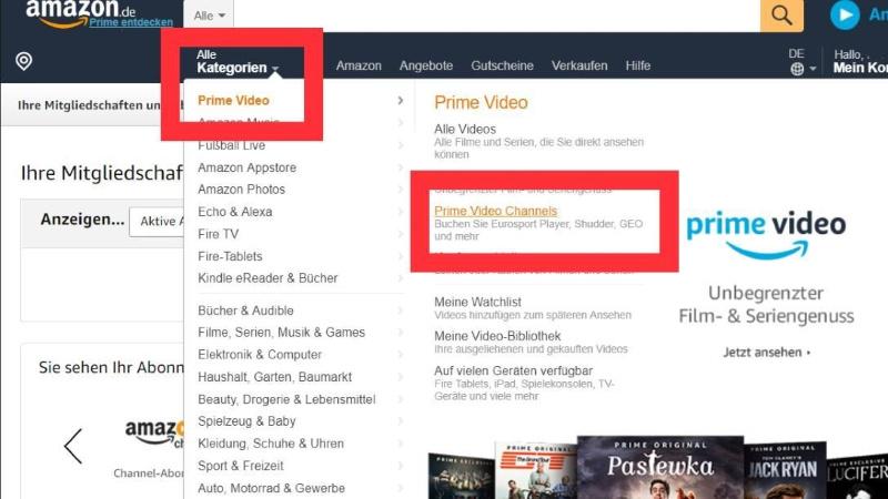 Paramount Abonnement kündigen auf Amazon