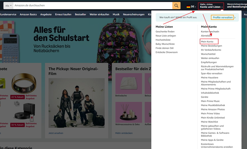 Amazon Prime Kündigungsfrist finden - schritt 2