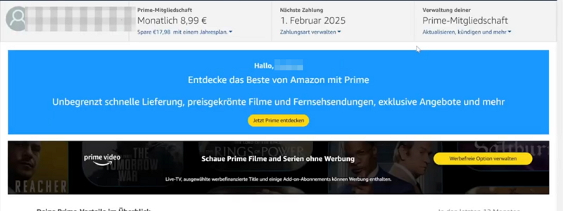 Amazon Prime Kündigungsfrist finden - schritt 3