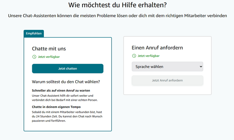 prime mitgliedschaft mit kundenservice beenden - schritt 3