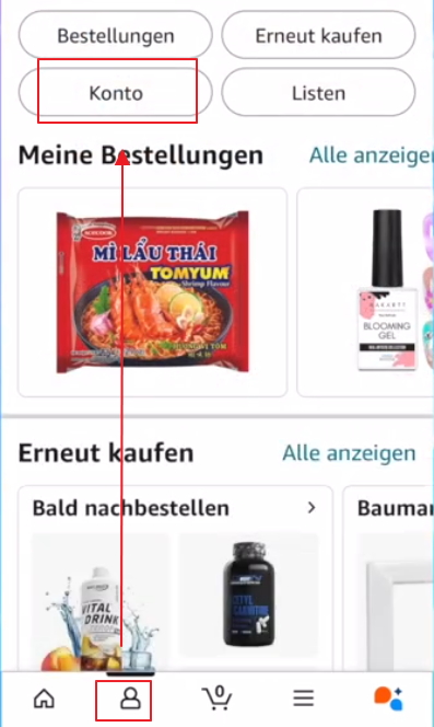 prime mitgliedschaft über amazon app beenden - schritt 2
