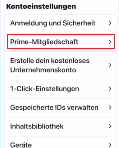 prime mitgliedschaft über amazon app beenden - schritt 3