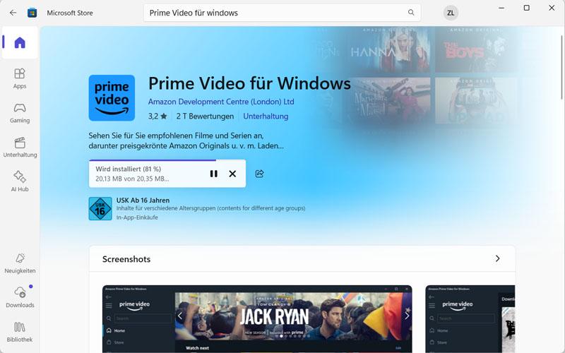 Prime Video App Herunterladen Progress
