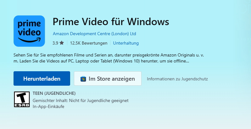 Prime Video App herunterladen