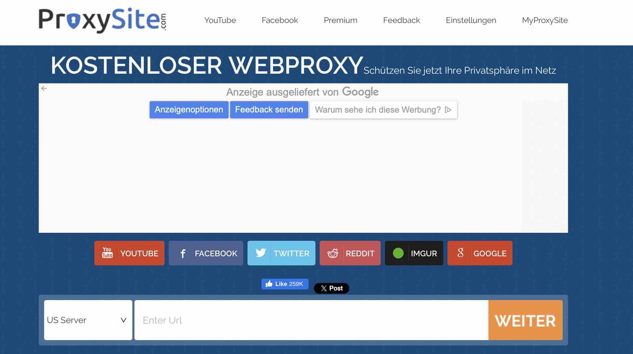 Proxy-Server verwenden