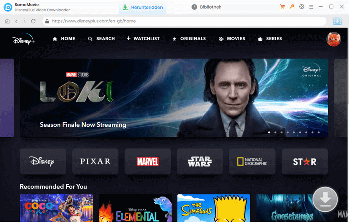 SameMovie Disney Plus Video Downloader