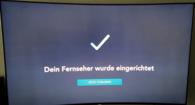  Samsung TV erfolgreich eingerichtet