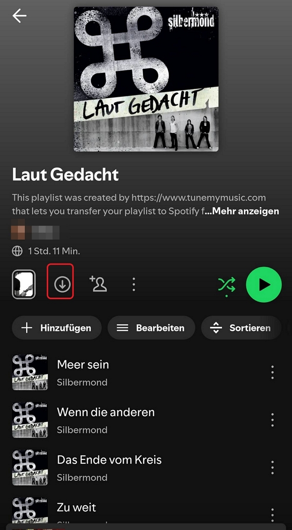 Offline-Modus aktivieren auf dem Smartphone - schritt 2