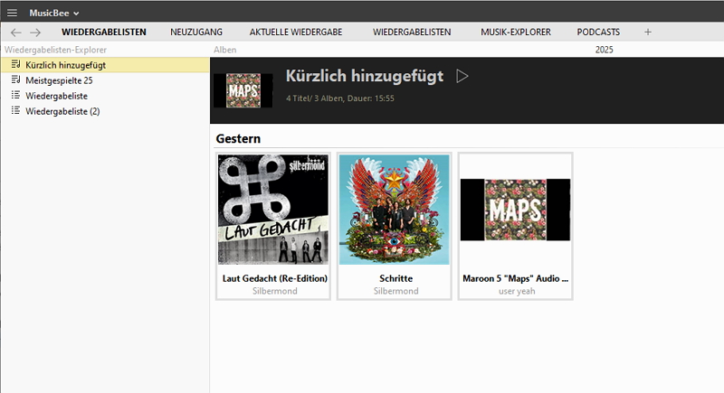 Songs und Playlists in Player importieren - schritt 3