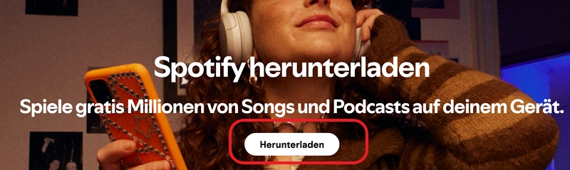 Spotify App direkt von der offiziellen Website herunterladen - schritt 2