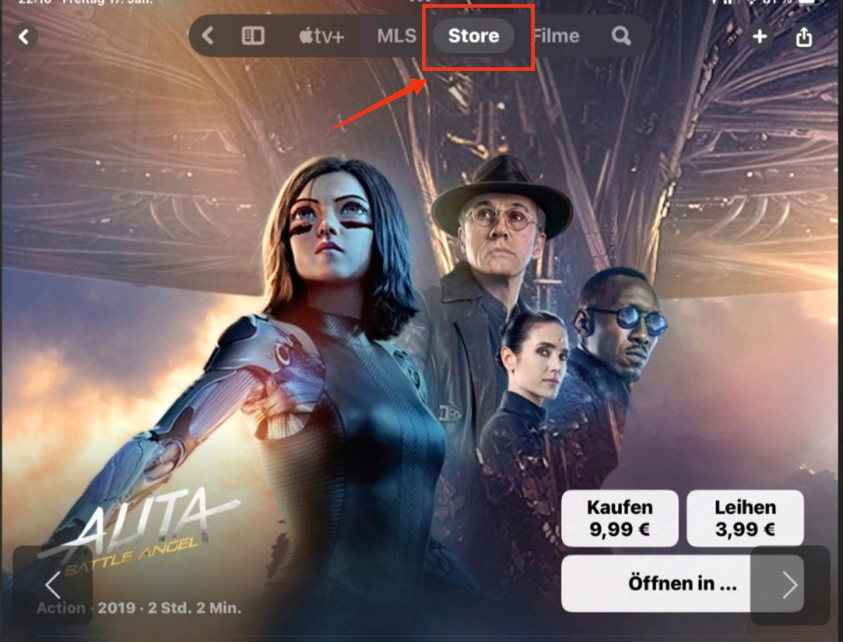 Store finden und Filme suchen