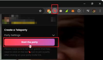 Amazon Watch Party mit Teleparty - schritt 3