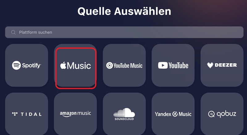 Playlists zu Spotify oder YouTube Music exportieren