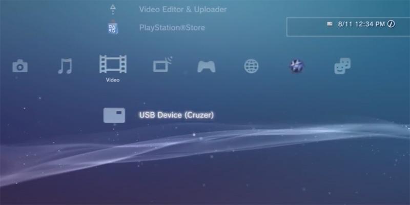 USB in PS3 finden und auswählen