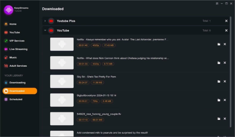 Videodownload von KeepStreams