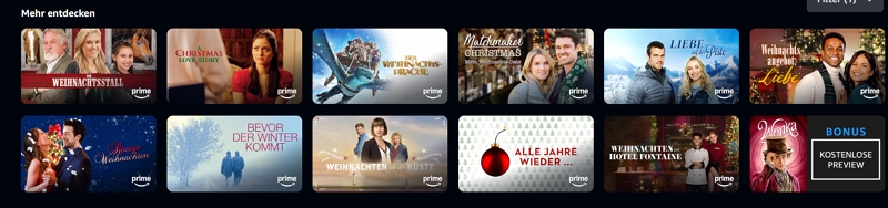 Weihnachtsfilme in Prime Video finden - schritt 5