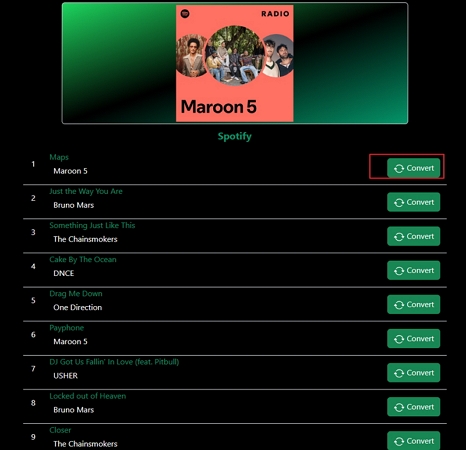 Klicken Sie auf convert